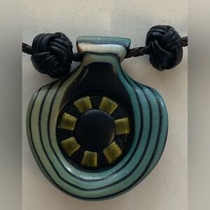 polymer clay pendant handmade